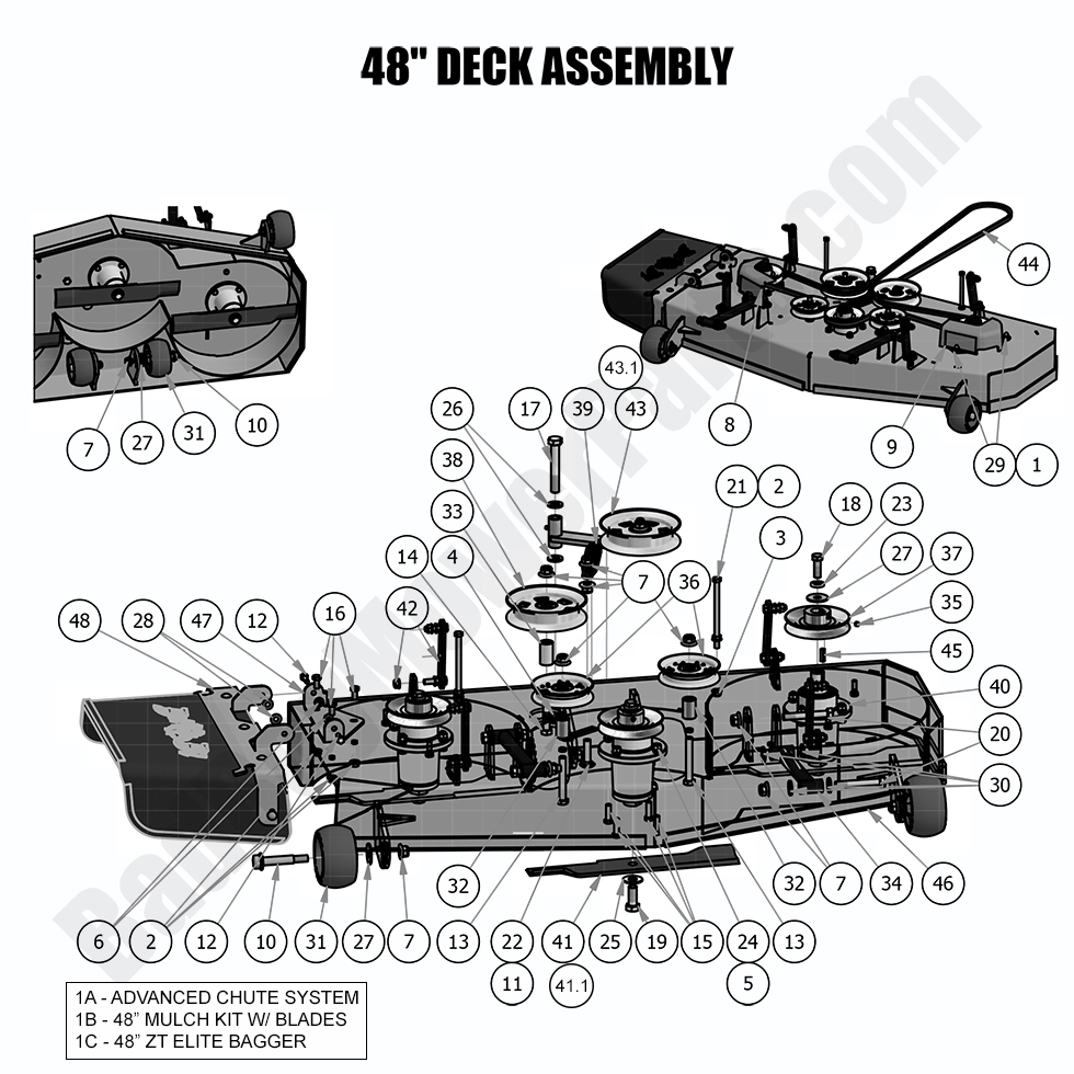 2018 ZT Elite 48" Deck Assembly